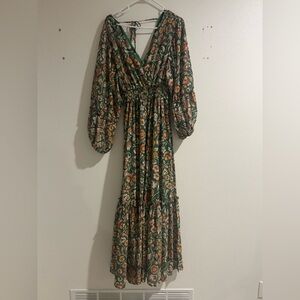 Baltic Born Green Floral Maxi Dress